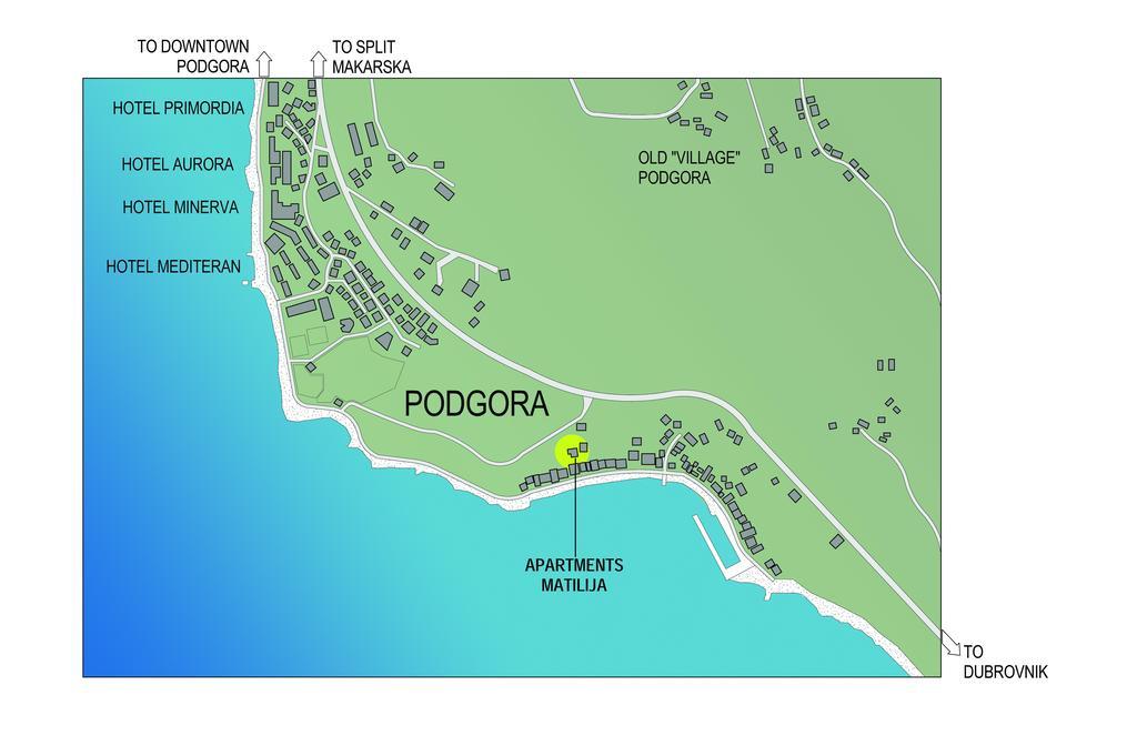 Apartment Matilija Подгора Экстерьер фото